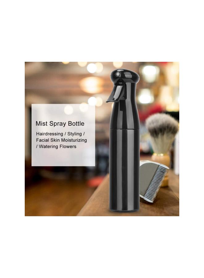 silvercnc 250ml Hair Spray Bottle High Pressure Water Mist Spray Bottle for Hair Styling, Cleaning, Garden (Black)