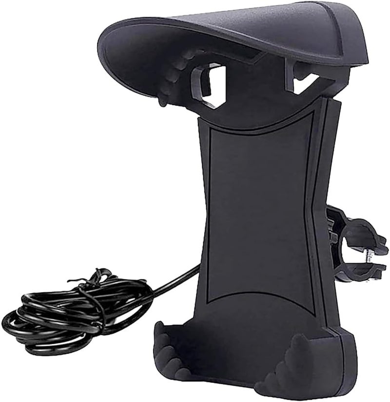 Bike Kit BikeKit Motorcycle Phone Holder with Charger, Sunshade, One-Button Lock, Waterproof, 360° Rotatable, Universal Phone Stand for Bikes, Scooters, E-Bikes, Secure Bike Phone Mount for GPS Navigation - Image 1