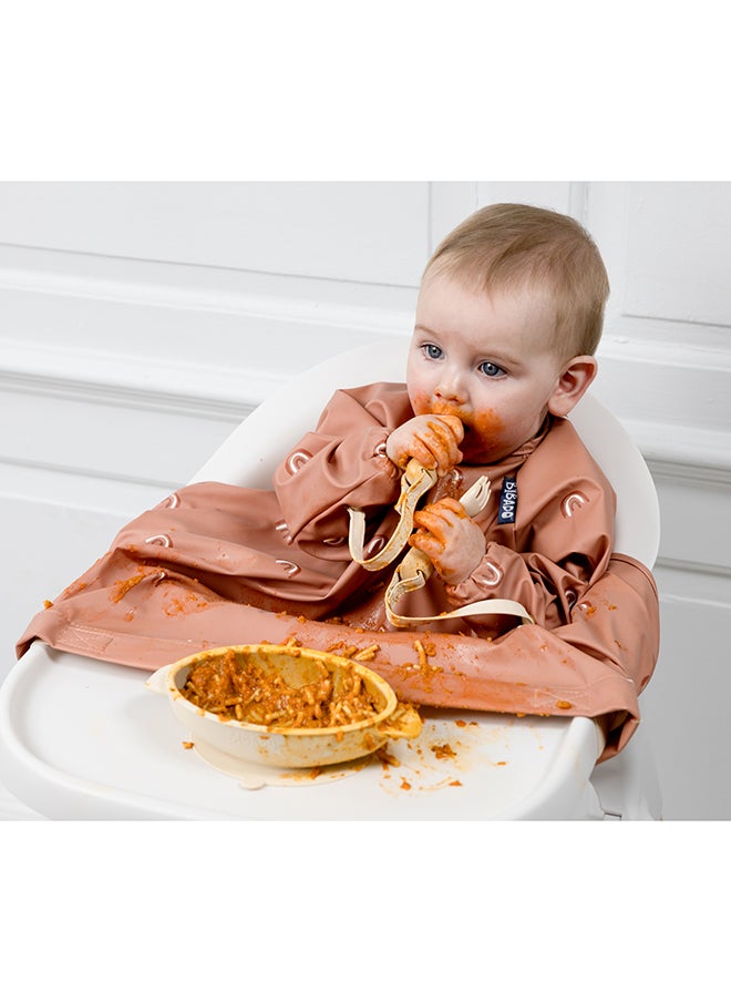 bibado - Long Sleeve Baby Bibs - Babies And Toddlers 6-36 Months - Coverall Baby Weaning Bib - Easy Wipe Clean And Soft Fabric - Attach To Highchair And Tables - Waterproof - Machine Washable - Baby Gifts - Chasing Rainbows - Image 1