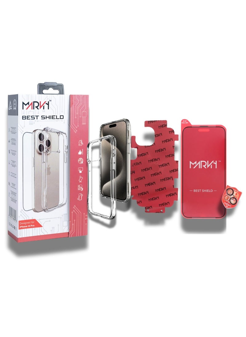 MARVN MARVN Full Protection Package for iPhone 16 Pro – Dual-Layer Screen Protector, Camera Shield, Slim Back Cover, MagSafe Compatible with 24-Month Warranty  - Image 2