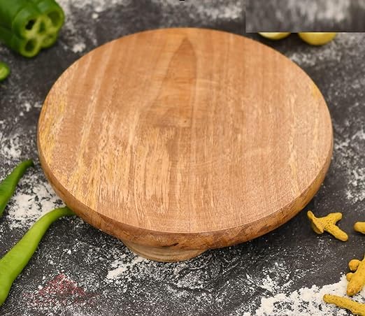 SHOPSIDEX Wooden Chakla Belan sheesham Wood Solid Wood Rolling Pin BoardRoti MakerChakla BelanChapati Makerpapad chakla Belan Set for Kitchen - Image 4