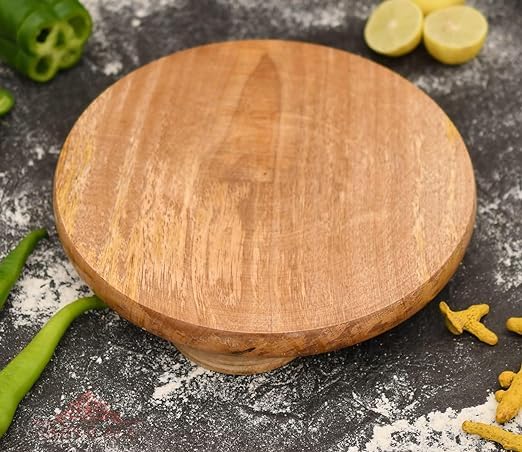 SHOPSIDEX Wooden Chakla Belan sheesham Wood Solid Wood Rolling Pin BoardRoti MakerChakla BelanChapati Makerpapad chakla Belan Set for Kitchen - Image 2