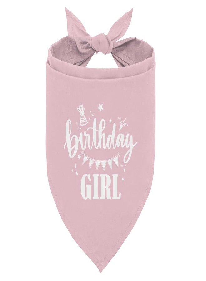 ZPPRJF Birthday Girl Dog Bandana - Pink, Funny, Cute Triangle Scarf for Small, Medium, Large Dogs - Pet Accessories, Gift for Dog Lovers (D31) - Image 1