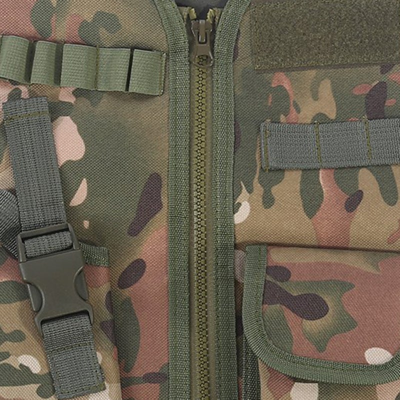 Children Camouflage Vest: CP Camouflage, Wear Resistant & Breathable, Multi Pocket, Adjustable Side Straps - Free Waist Design, Zipper Closure For Kids Outdoor Activities Hunting Games - Image 4