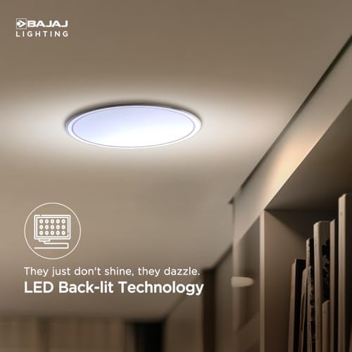 Bajaj Polycarbonate Ivora Plus LED Panel 18W CDL Square | 18W False Ceiling Light | Round LED Conceal Surface Light for Home | Cool Day Light (Pack of 2) - Image 4