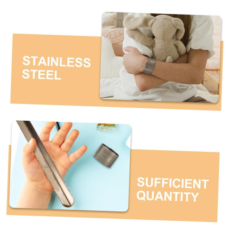 مجموعة DIY لصنع أساور الصفع 40 قطعة أساور فولاذية فارغة للأطفال والكبار زينة حرفية - Image 4