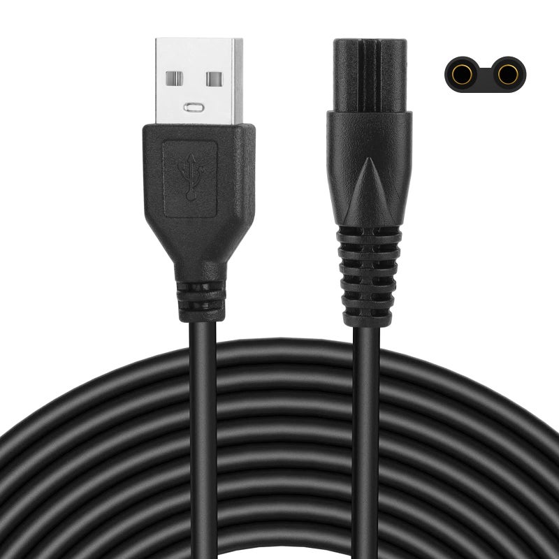 Telfun Head Shaver Replacement Charging Cord, Power Cord Rechargeable USB Cable USB Data Line for Electric Shaver - Image 2
