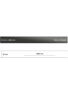 Eym Decorative Adhesive Sibu Mirrored Plexi Strip Furniture Cabinet Ornament Anthracite - 20 mm x 2800 mm 