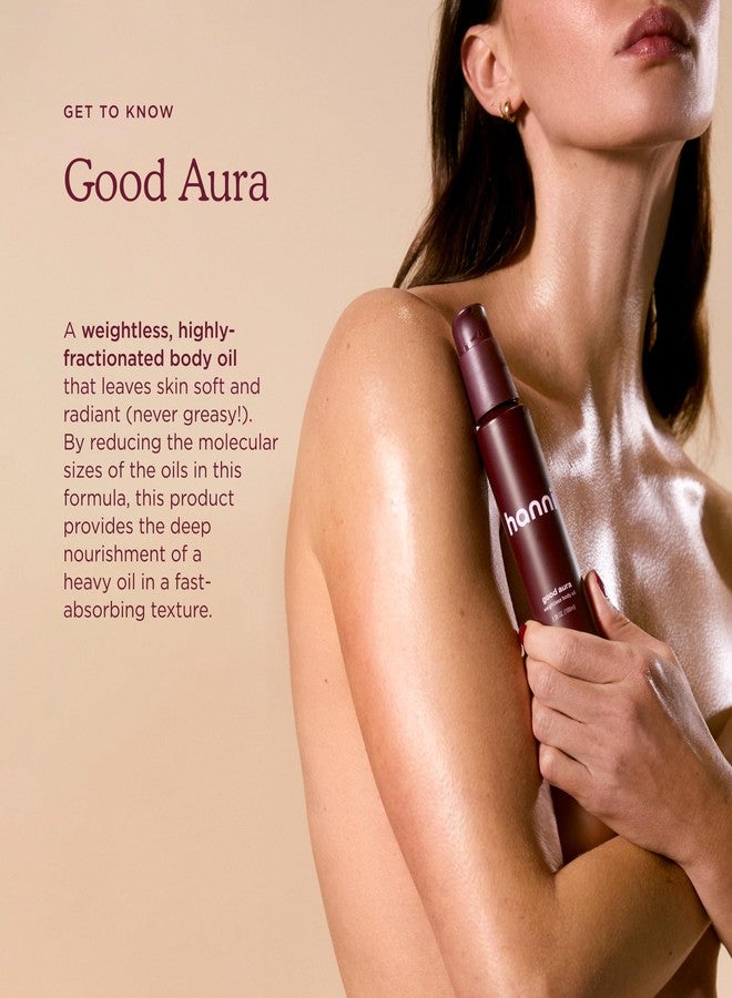 HANNI Good Aura Dry Body Oil, Lightweight After-Shower Moisturizer with Jojoba, Coconut, Baobab, and Buriti Oils, Non-Greasy Skincare for Soft Skin, 100 mL / 3.38 oz - Image 3