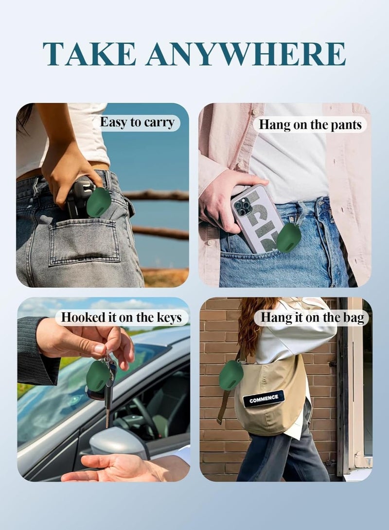 Silicone Protective Case for Soundcore by Anker C30i with Keychain Cover (Green) - Image 5