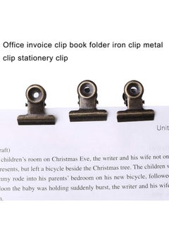 SUMAJU 100 Pcs Metal Hinge Clips, Bronze Small Bulldog Clips With Hole For Photos, Tags Bags, Shops, Office,Papers And Price Tag (0.87Inch/22Mm)  - Image 5