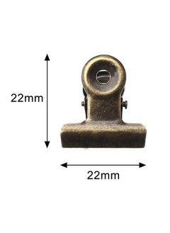 SUMAJU 100 Pcs Metal Hinge Clips, Bronze Small Bulldog Clips With Hole For Photos, Tags Bags, Shops, Office,Papers And Price Tag (0.87Inch/22Mm)  - Image 2