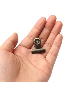 SUMAJU 100 Pcs Metal Hinge Clips, Bronze Small Bulldog Clips With Hole For Photos, Tags Bags, Shops, Office,Papers And Price Tag (0.87Inch/22Mm)  - Image 4