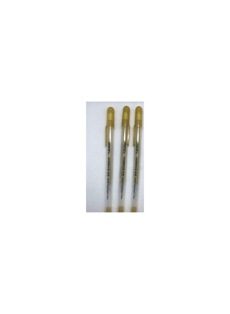 تاتش Permanent Art Paint Pen Set 0.8mm Gold Gel Pen - Image 2