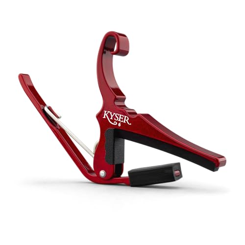 Kyser Quick-Change Guitar Capo for 6-string acoustic guitars, Ruby Red, KG6RA - Image 1