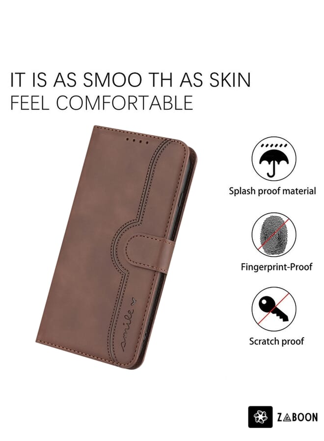 Green Tiger For Samsung Galaxy A51 4G Heart Pattern Skin Feel Leather Phone Case(Brown) - Image 4