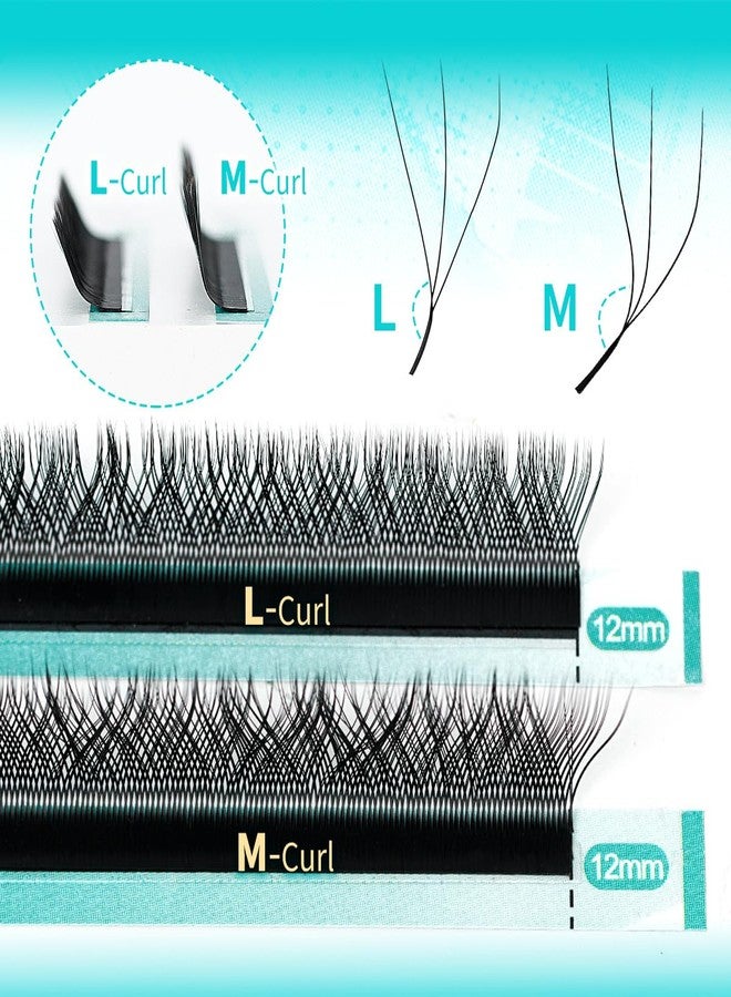 ARISON LASHES W Shape Lashes Premade Fans Volume Eyelash Extension Supplies Natural Soft Volume 0.07mm L Curl Matte Black Cluster Easy Fanning False Lashes(W-3D-0.07-L-8-15mix) - Image 2