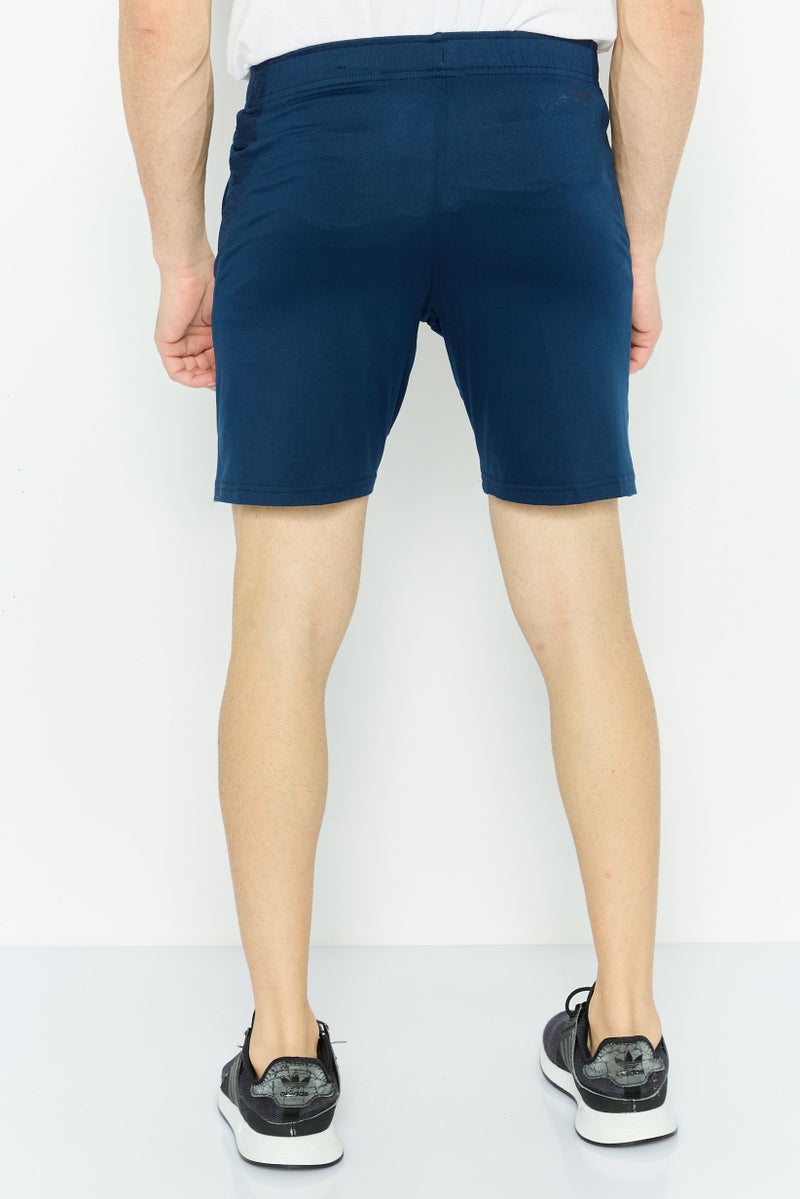 Layer 8 Men Sportswear Fit 8 inseam Training Shorts, Navy - Image 3