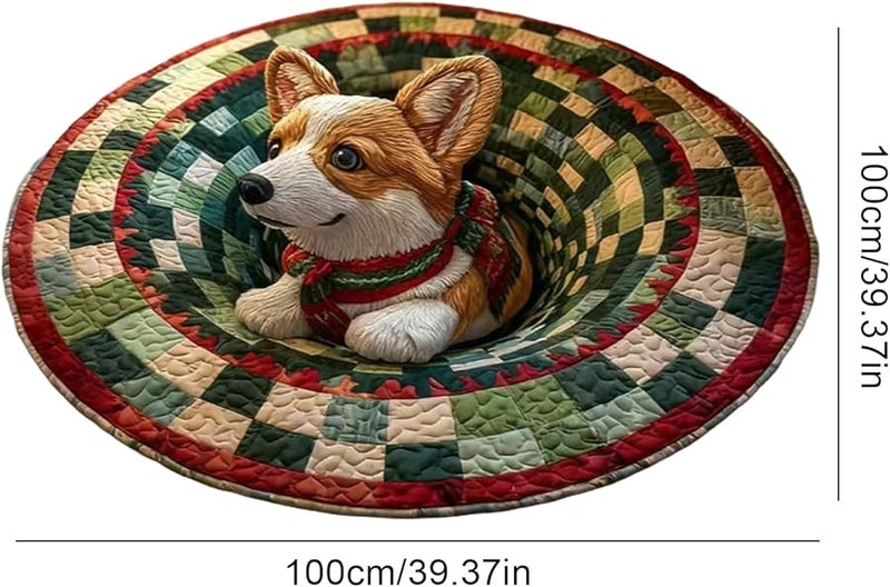 Christmas 3D Illusion Carpet Style A Santa Claus Floor Mat Living Room Decor - Image 4