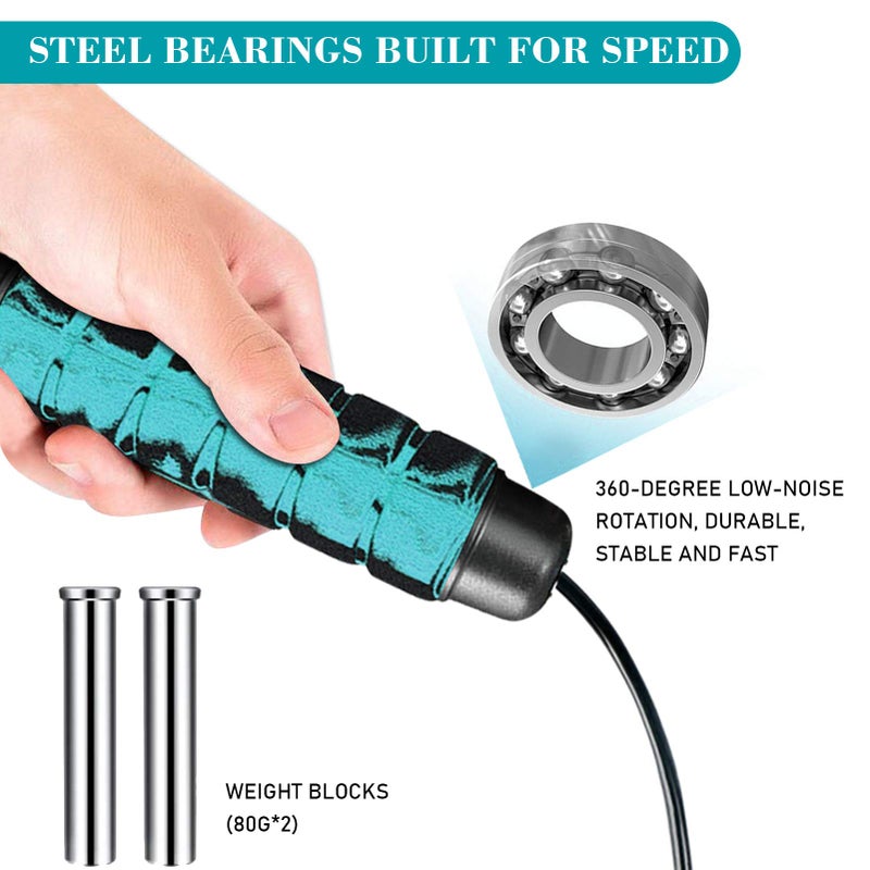 Redify Weighted Cordless Jump Rope for Fitness[Suitable for Different Ages and Levels] Ropeless Jump Rope for Crossfit Boxing MMA WOD Training, High Speed Rope Skipping for Narrow Space - Image 4