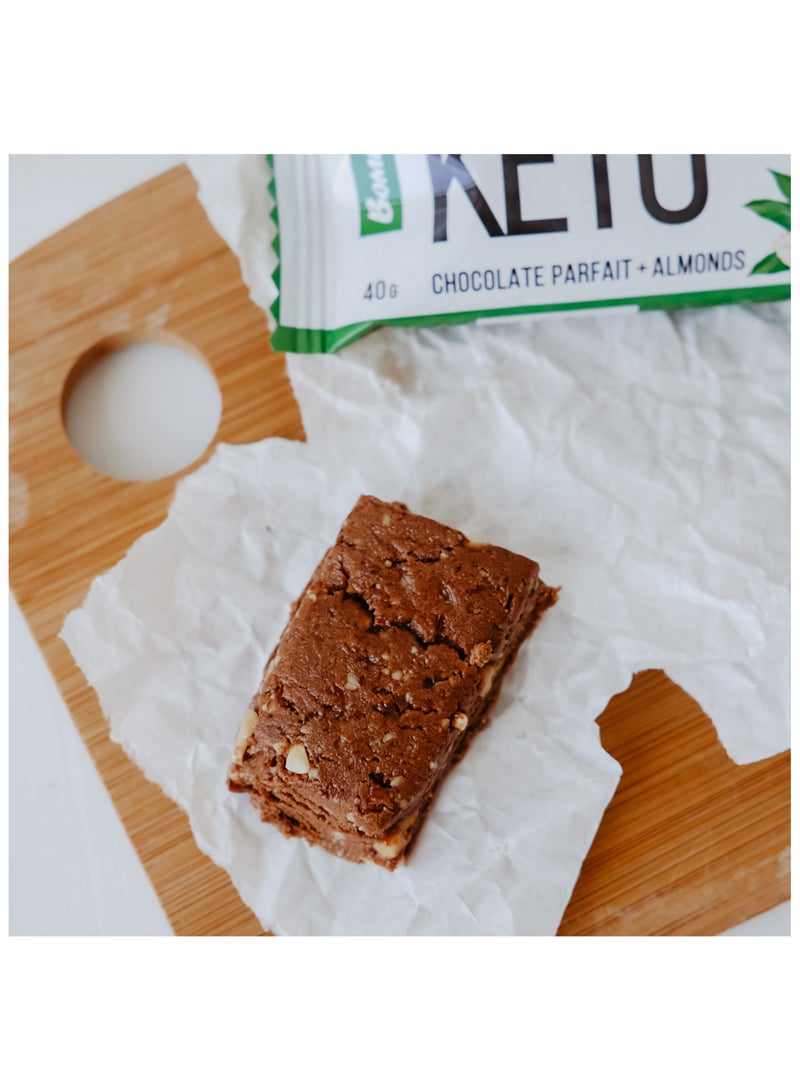 BOMBBAR Protein Keto Bar with Chocolate Parfait and Almonds 12x40g  - Image 3
