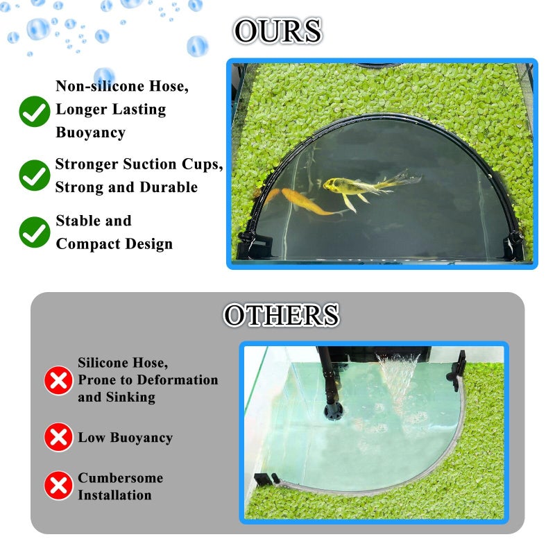 Switior Floating Plant Corral for Aquarium, Fish Tank Accessories to Protects Duckweed from Filters, Automatically Adjusts Height According to Water Level, Suitable for All Duckweed and all aquariums(Style 2) - Image 5