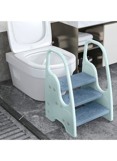 CCOVERY 3 Layers Children's Stool Multifunctional Portable Step Stool Non-Slip Kids Step Stool 46x43.5x71cm Blue  - Image 3