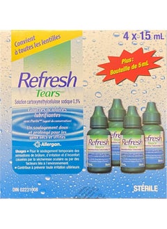 REFRESH Tears Lubricant Eye Drops 4X15 Ml, 1X5 Ml  - Image 3
