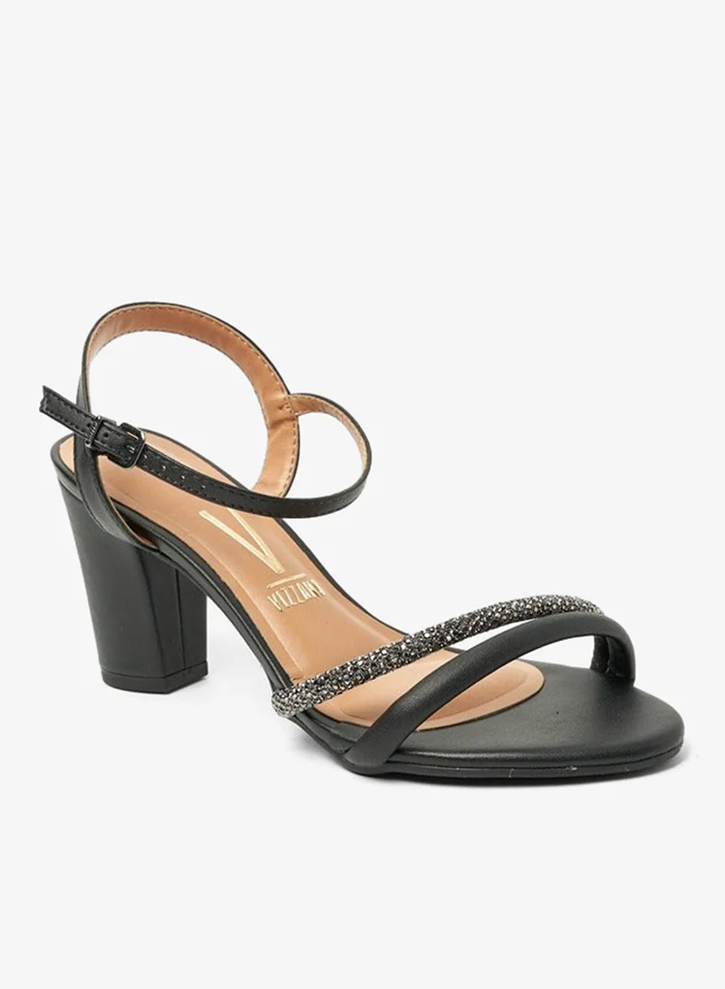 VIZZANO Block Heel Sandals for Women – Stylish Ladies Heels Sandals for Everyday Wear