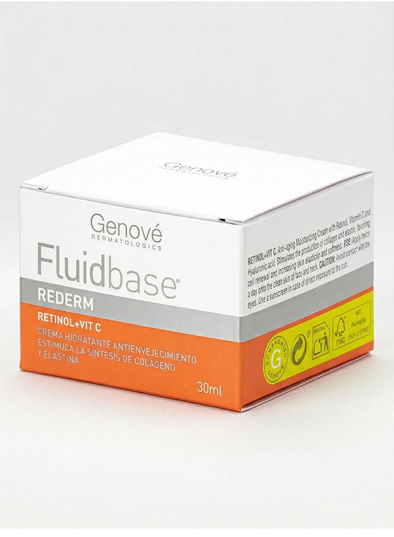 Genove Genové Fluidbase Rederm Retinol + Vitamin C Cream 30ml - Image 2