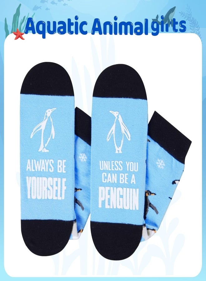Happy Pop HAPPYPOP Penguin Gifts for Men Women - Funny Crazy Penguin Socks for Teens, Animal Socks - Image 4