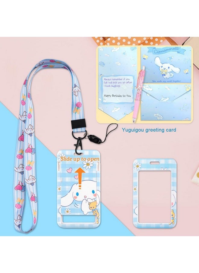 Climberty Climberty® 26Pcs Kawaii Cinnamoroll School Supplies Set, Kawaii Stationery Supplies Set with Notebook, Pencil Pouch, Click Pens, Cinnamoroll Stickers, Stationery Items Return Gift for Kids Birthday  - Image 5