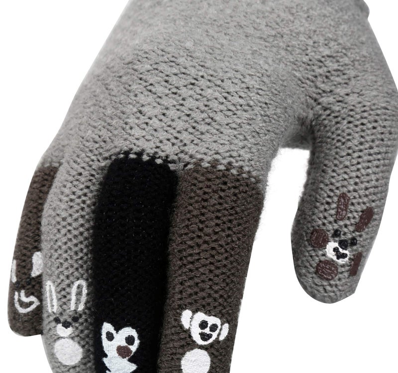 FabSeasons Girl's and Boy's Acrylic Woollen Winter Gloves (Grey, 5-8 Years) - Image 5