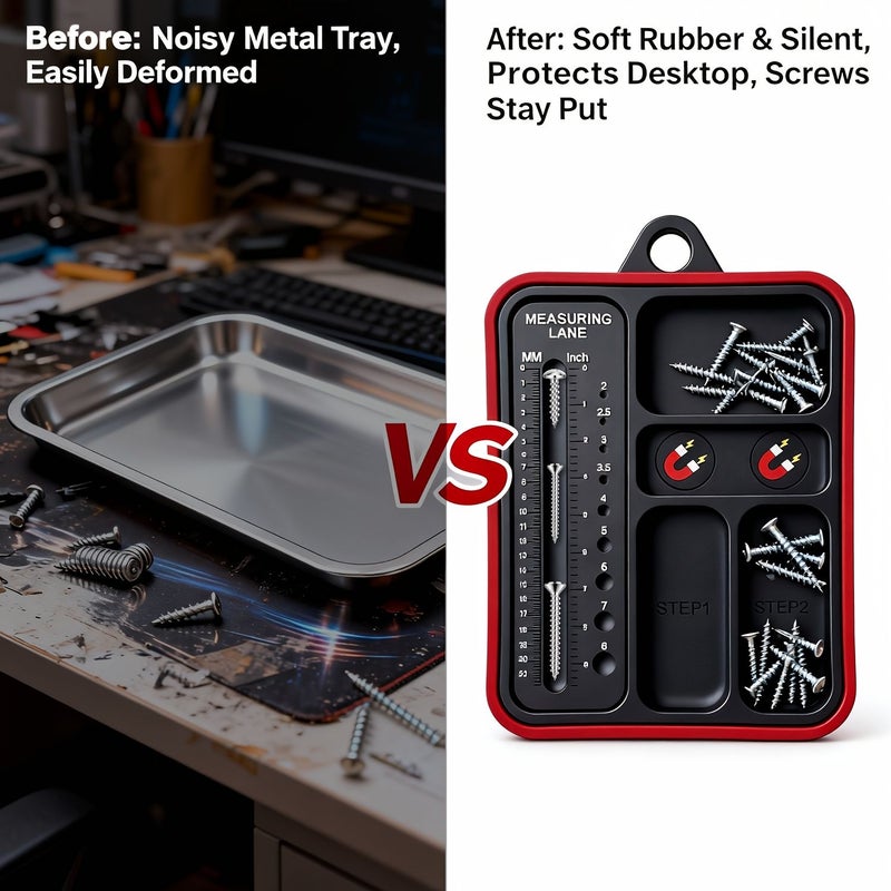 Pure Black HobbyPark RC Parts Screws Tray Compartment Screw Length And Diameter Gauge - Image 5