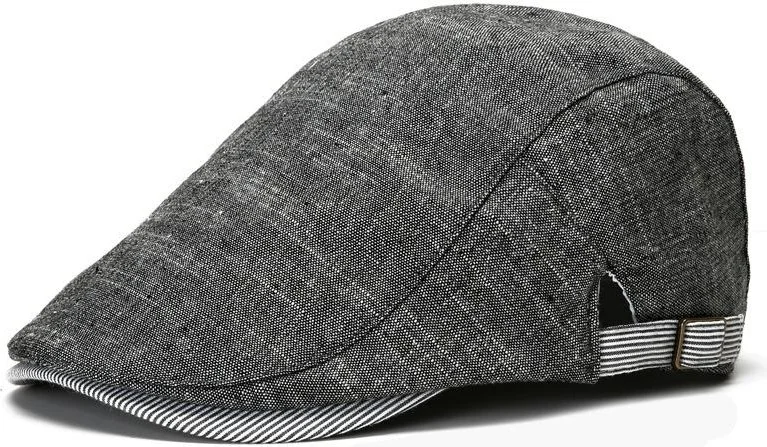 Valkyrie Italian Style Men's Cap Hat Buckle Adjustable Sweatproof Plain Men's Anthracite