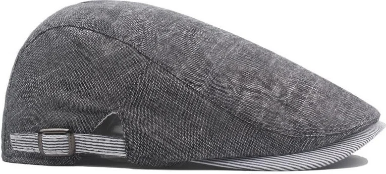 Valkyrie Italian Style Men's Cap Hat Buckle Adjustable Sweatproof Plain Men's Anthracite