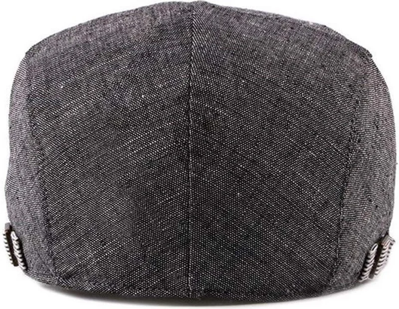 Valkyrie Italian Style Men's Cap Hat Buckle Adjustable Sweatproof Plain Men's Anthracite