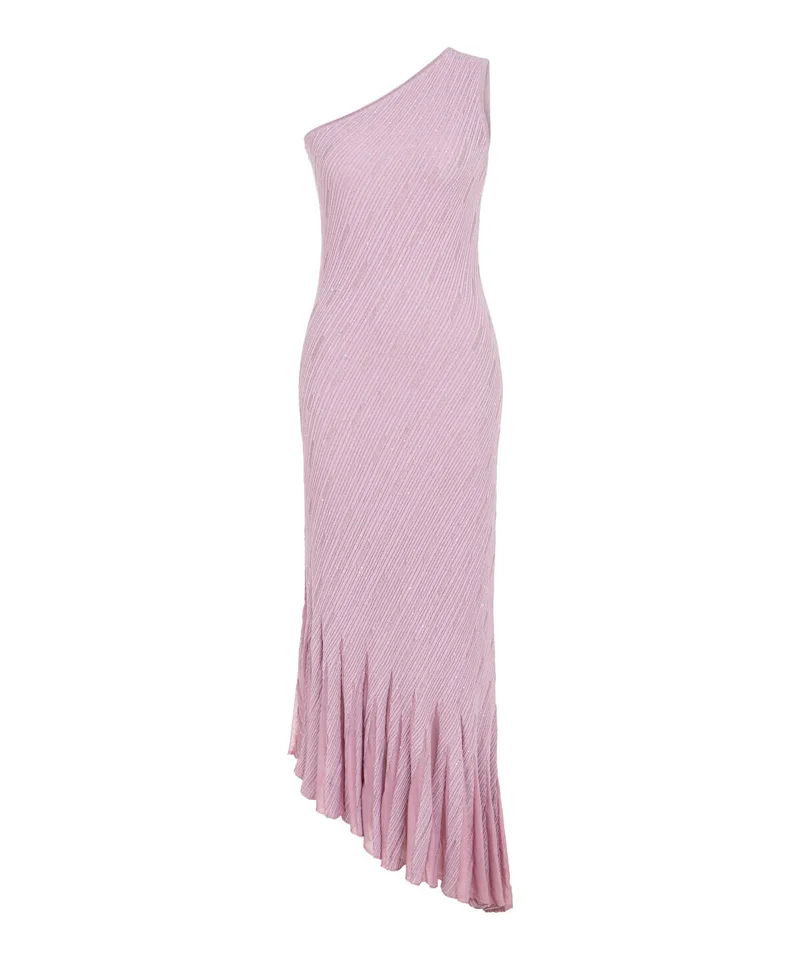 Ipekyol  Asymmetric Lurex Knit Dress for Women | Best Price UAE