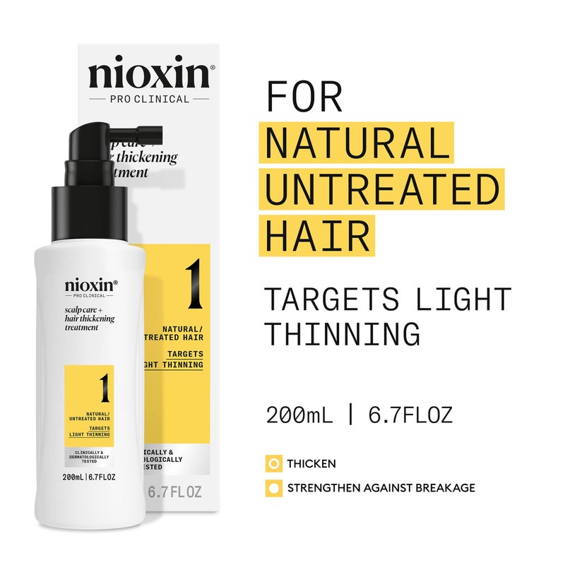 Nioxin Scalp + Hair Thickening System 1 Leave on Treatment | For Natural or Untreated Hair with Light Thinning | 6.8 Fl oz. - Image 4