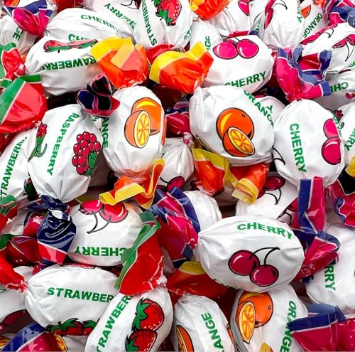 FUNTASTY Fruit Filled Hard Candy  2 Pound Bulk Pack About 150 Count  Assorted Flavors Bon Bons  Cherry Orange Strawberry Raspberry - Image 1