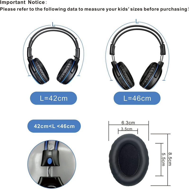 SIMOLIO Wireless IR Headphones with Volume Limiting - Image 3