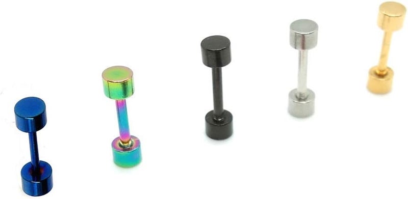 EACHLP Dot Earrings, High Polished Surgical Steel Screw Flat Back Disc Stud Earrings for Women Men Pack of 5 Pairs(3MM/4MM/5MM/6MM/8MM Option) - Image 4