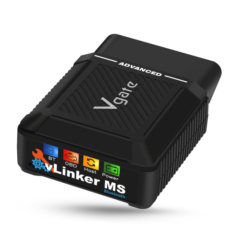 Vgate vLinker MS Bluetooth OBD2 Car Scan Tool for iPhoneiOS Android Windows Supports Multiple CAN Protocols GMLAN MS CAN CH CAN LS CAN