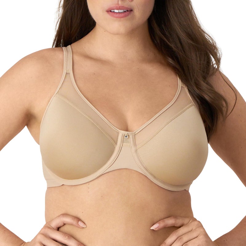 Bali Women's One Smooth U Ultra Light Illusion Neckline Underwire Bra, Nude,34D - Image 1