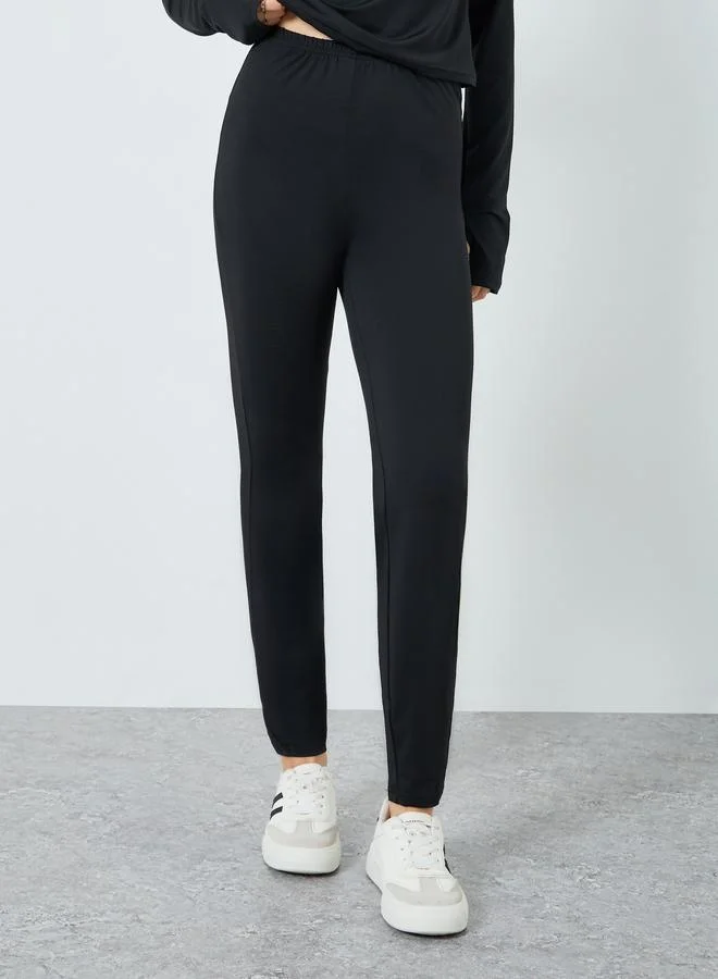 Styli  Fitted Printed T-shirt And Leggings Set for Women | Best Price UAE