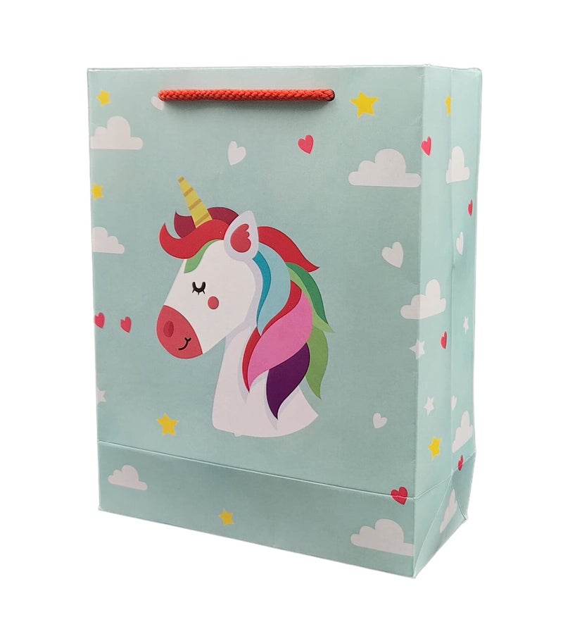 Arrow Paper Products Rainbow Unicorn Printed Gift Bags For Gifting | Weddings | Birthday | Holiday Presents (Size 9 X 7 X 3 Inch | Pack Of 10), Multicolor - Image 4