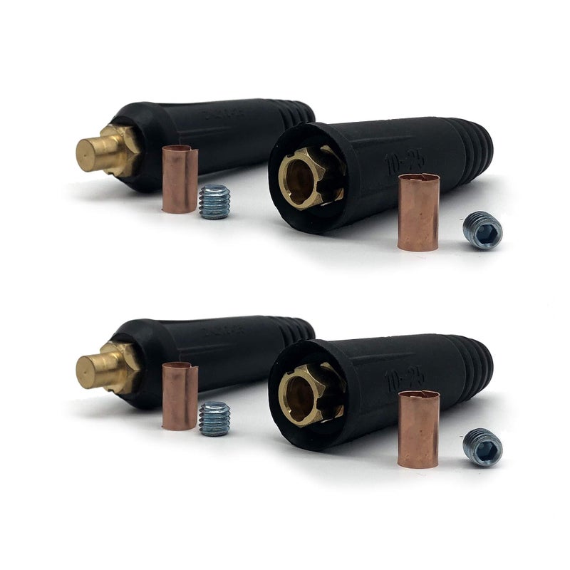RX WELD Welding Cable Quick Connector Pair DINSE-Style (200Amp-300Amp (#4-#1) 35-50 SQ-MM 2-set) - Image 1