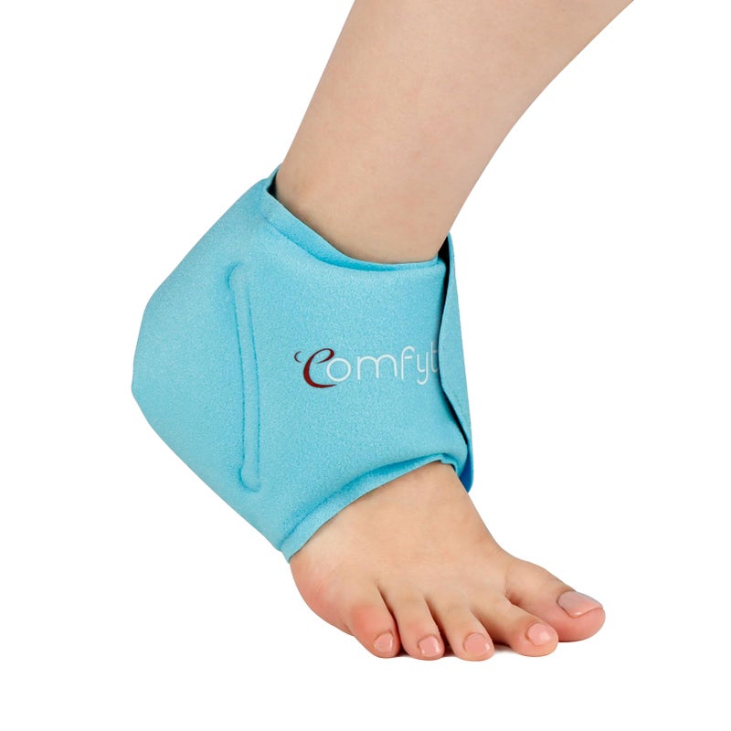 Comfytemp Ankle Ice Pack Wrap for Swelling Plantar Fasciitis Foot Pain Relief FSA HSA Approved Reusable Gel Cold Compression Ankle Brace for Injuries Achilles Tendonitis 1PC Gifts for Men Women
