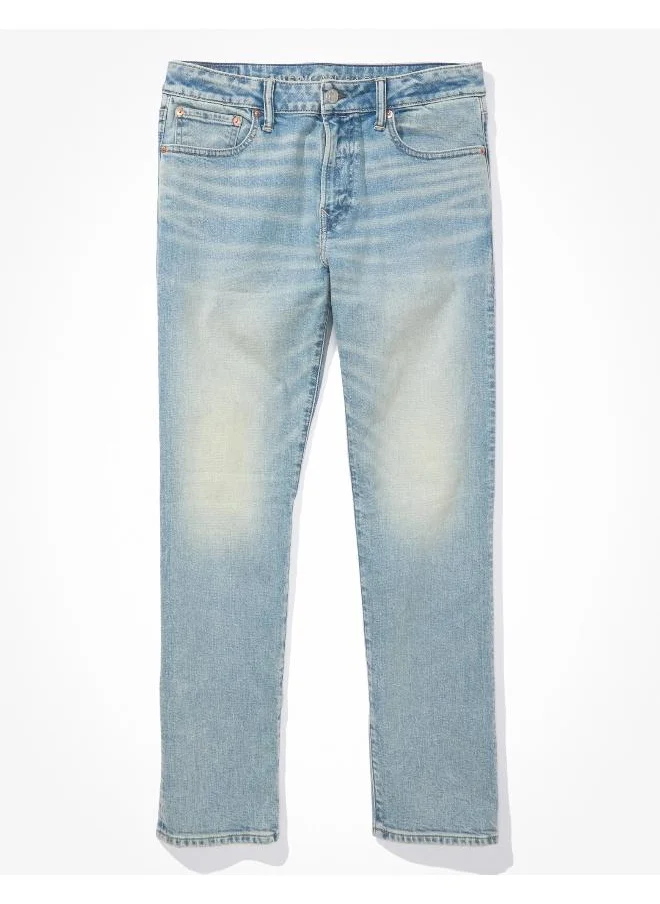 American Eagle Light Wash Straight Fit Jeans