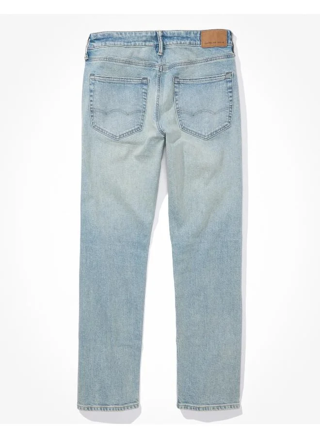 American Eagle Light Wash Straight Fit Jeans